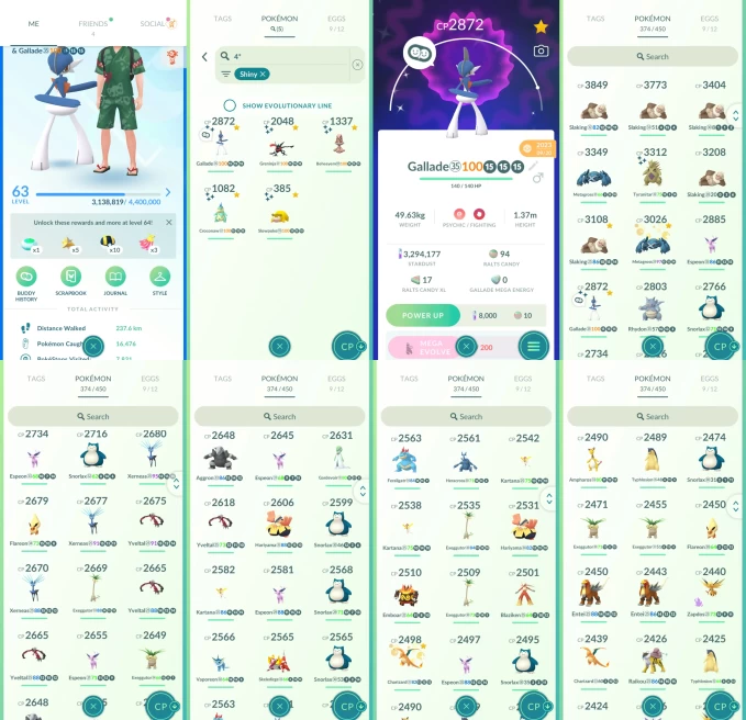 AC1393 -lv 63 Mystic | x8 3000CP | x154 2000CP | x37 Legendary | x5 SHUNDO | x76 shiny | x15 100IV | Shundo Gallade | Yveltal Suicune shiny Molt