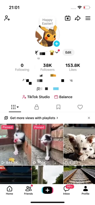 Instanly Delivery/ Monetized 38K Real Followers+150K Real Likes Account/ Creator Rewards Program Activated/ Full Access