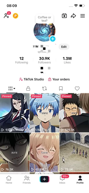 Instanly Delivery/ 30K Real Followers+1.8M Real Likes/ Japanese Anime/ Live Stream/ Full Access