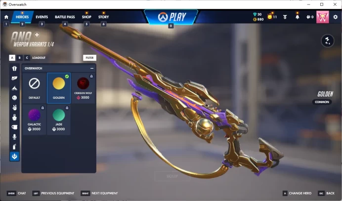30 MYTHIC PRISMS / A-7000 WARGOD / 2 Gold Weapons / Full Mail Access / see the picture / Please Read Description / Cardif