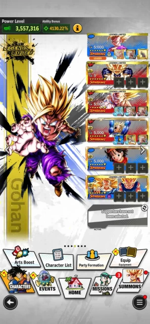 B34-IOS+Android-Team Gohan-SS2 Gohan+SS Gohan Zenkai+Trunks and Gohan+Gohan Zenkai+Good Equipment+19 Legends Limited