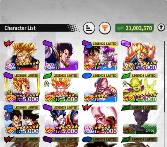 B35-IOS+Android-UL Super Buu Han+LR Super Vegito+Good Equipment+Piccolo 12 Red Star+Ultimate Gohan+Vegeta and Goku