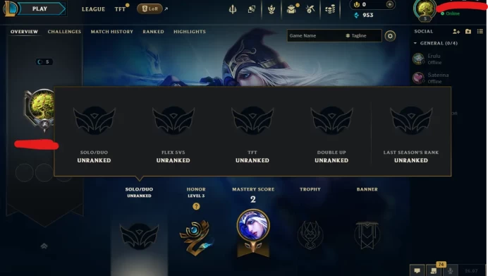 【LAN 】Level 5 0 Champ/ 0 Skins Full Access High Quality Account Instant Delivery️