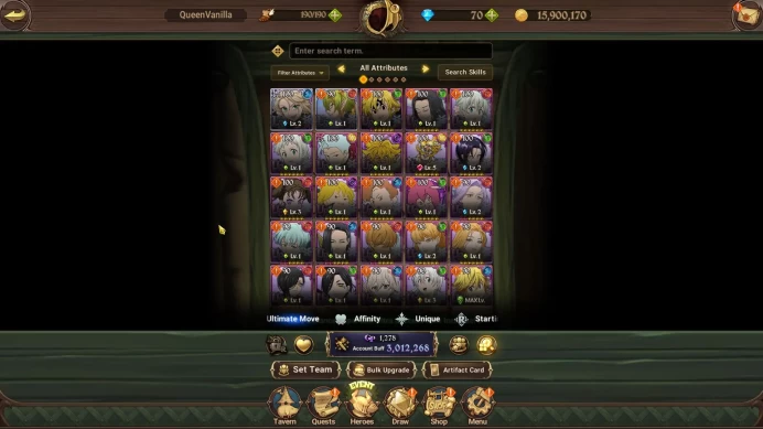 Global|3M CC|70 DM|2 LR+5 UR|Roxy of Madness2/6,Fairy Helbram,Nightmare Salos,Sabunak2/6,KDiane,Mael,DKM2/6|CodeOnly(SDS4065)