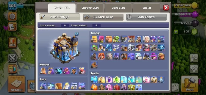 Th_18(XP 303)(QUEEN MAX)(5 K GEM & 4 K STAR WAR)( FULL MAX TH 17)(LIFTIME WARANTY)(PLS SEE PIC)
