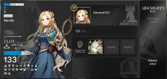 Lv 32|133 OP+4 Skin|7,2K Orun|6 Limited| Wisadel, Marcille, Pepe, NTRK, STU, ETHA |Ch 15-1|Check SS(AK1320)