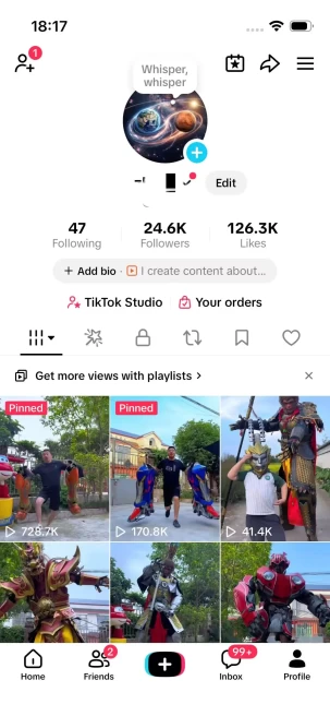 HUGE Discounts/ USA Monetized 24K Real Followers+120K Real Likes Account/ Creator Rewards Program Activated/ Full Access
