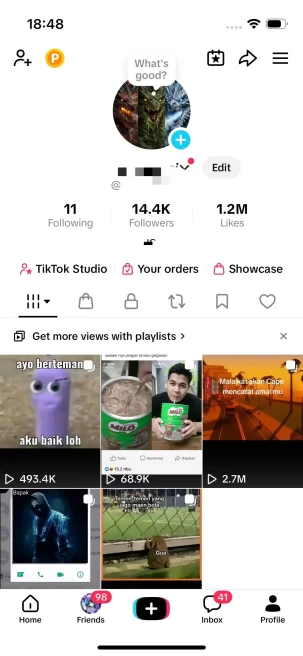 Instanly Delivery/ 14K Real Followers+1.2M Real Likes/ Tiktok Shop For Creator/ Live Stream/ Full Access
