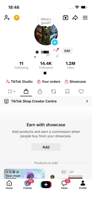 Instanly Delivery/ 14K Real Followers+1.2M Real Likes/ Tiktok Shop For Creator/ Live Stream/ Full Access