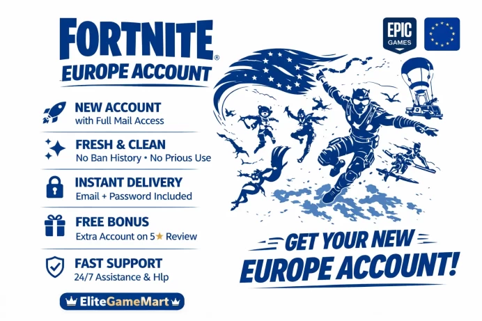 Europe ⮞ Fortnite New Account ⮞ Full Access Epic & Email ⮞ Instant Delivery 24/7 #GGWP38