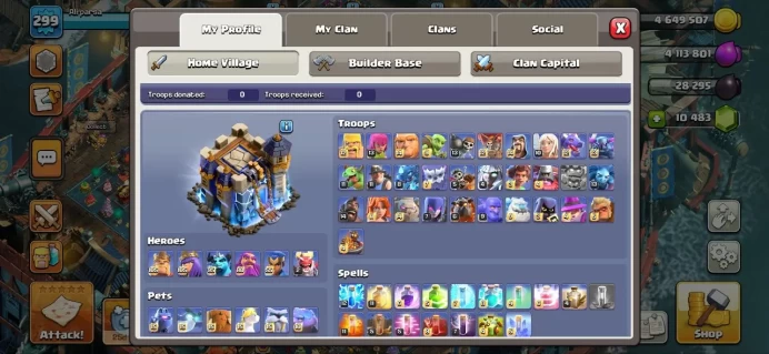 Th_18(XP 299 & 10 K GEM)(EVERYTHINGS FULL MAX )(10 SKIN HERO & 2 SKIN MAP)(26 EQUIPMENT EPIC MAX)(LIFTIME WARANTY)
