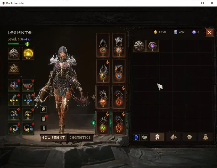 NA-Chain of Honor|Change Server On|Lv60(642)|Demon Hunter|35k CR|Reso 450|Paragon Maledictor|Inferno II|Hell Lv23|Check(DI1164)