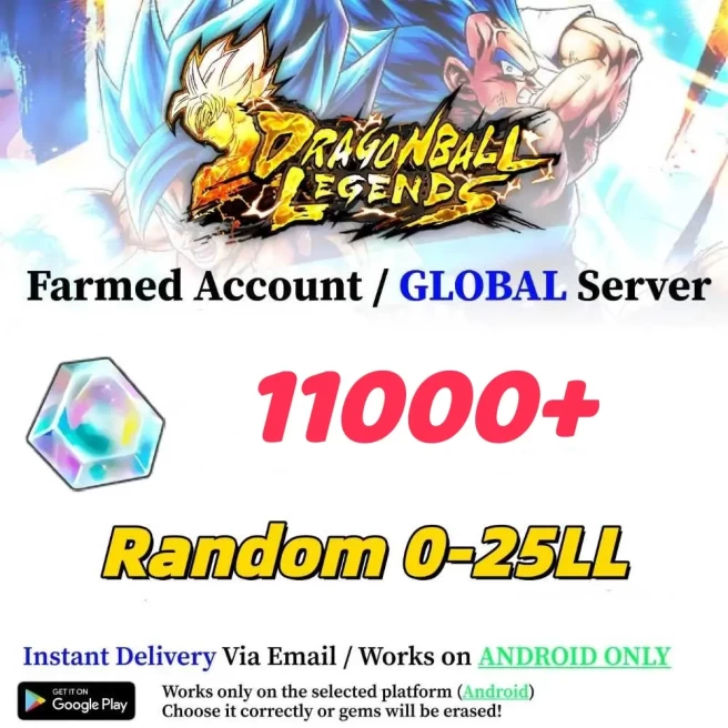 GLOBAL//[Android only] 11000+Chrono Crystal】+Random 0-25LL|Baidan ID | The plot has been completed | DragonBall Legends