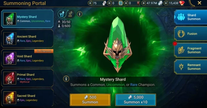 Starter with Ankora + Shards : 162 Ancient, 33 Void, 24 Primal, 4 Sacred | Ninja + 17 Login Legendary | Mine max