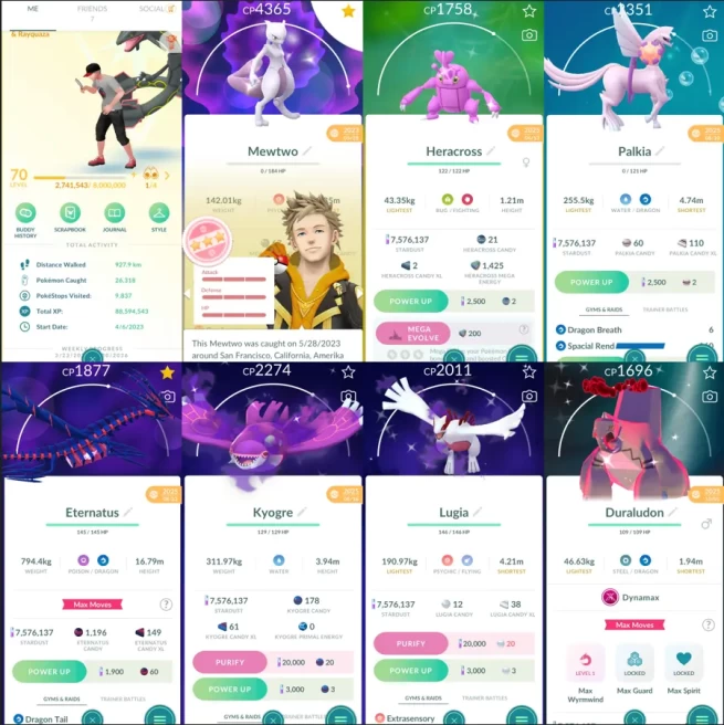 2072 Level 70 Eternatus Mewtwo100 Shiny Mega Rayquaza Shiny Mega Metagross