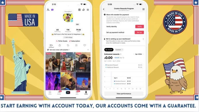 US Monetized Creator Rewards Program Account | 11k Real Followers & 79k Likes | Real screenshots + Full Access + Account in Good Standing