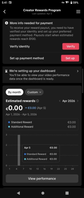 [FRANCE] Fully Monetized Creator Rewards Program Account – 10K Real Followers & 80K Likes | Instant Earnings, Full Access & Good Standing