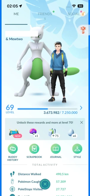 Level 69, 1 Legendary IV100, 131 Shiny, 186 Legendary, 122 IV 100, 6 Shiny Legendary