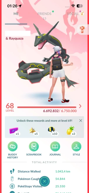 Level 68, 130 Shiny, 196 Legendary, 109 IV 100, 7 Shiny Legendary