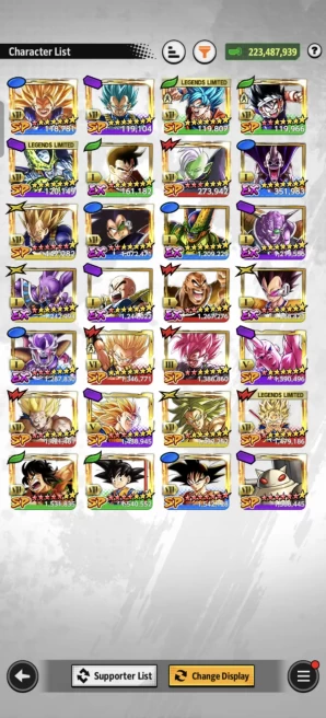 B50-IOS+Android-LR Vegito+5 UL(Super Buu+Buu Kid)+Good Team Daima+41 Legends+Good Equipment+Android 13+Meta Cooler+SS4 Goku+SS3 Mini Vegeta
