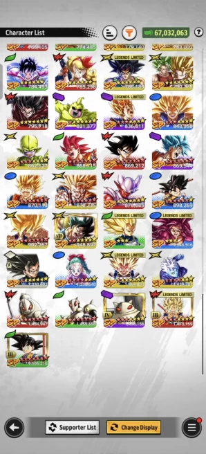 B53-IOS+Android-Full Team Daima+LR SS3 Goku Full Red Star+SS4 Goku+SS3 Vegeta Mini+Goku Mini Zenkai+Equipment