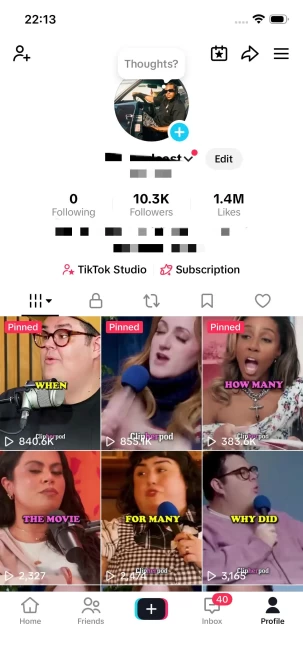 Full English Content/ Monetized 10K Real Followers+1.4M Real Likes Account/ Creator Rewards Program Activated/ Full Access