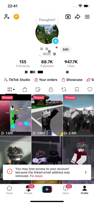 Instanly Delivery/ 88K Real Followers+940K Real Likes/ Tiktok Shop For Creator/ Live Stream/ Full Access