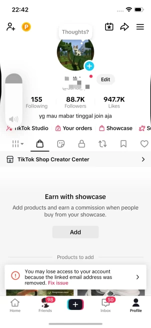 Instanly Delivery/ 88K Real Followers+940K Real Likes/ Tiktok Shop For Creator/ Live Stream/ Full Access