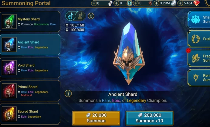 Starter .Arachoa Moonspinner// 17 legendary. 5400 Gems