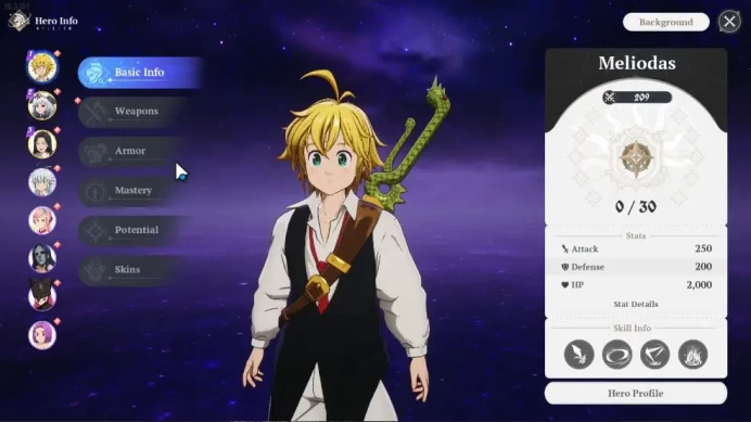 [EU] Fresh Starter Lv 2 | 3 SSR | Meliodas, Guila, Mannie & 5 SR | Act 1 Story | Log Netmarble Email|Take Gmail|Check SS(SDO958)