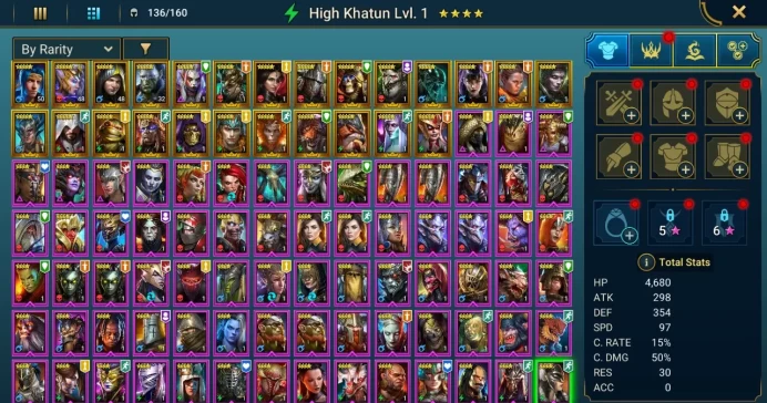 Starter acc with Lilitu : 93k energy / 61 mln coins / Ragash, Yannica, Arix, Ninja + 20 Login Legendaries / Fahrakin, Skathix
