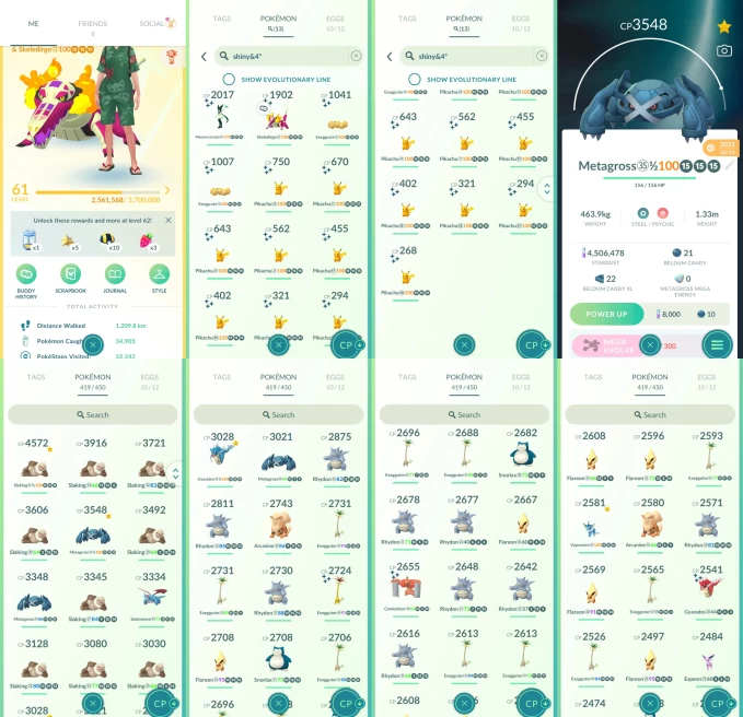AC1397 -lv 61 Instinct | x14 3000CP | x136 2000CP | x33 Legendary | x13 SHUNDO | x124 shiny | x38 100IV | x9 shundo pikachu | x7 Guzzlord x6 Dar