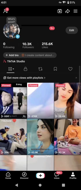100% Monetized French Account Creativity Program (Active) | 10k Real Followers & 215k Likes | Real Screenshots + Full Access + Email Included