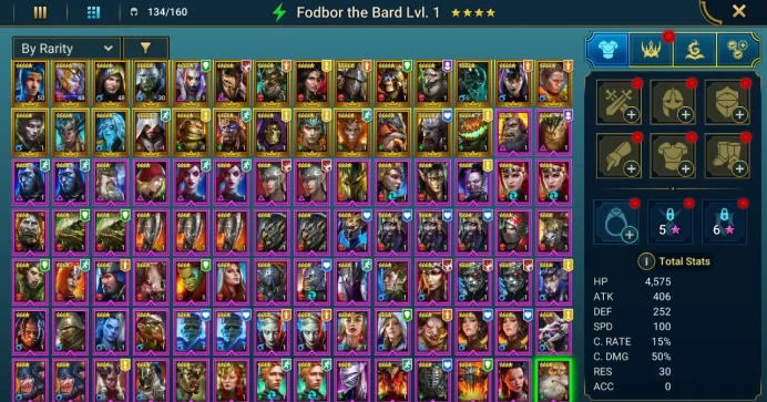 Starter acc with Acrizia : 93k energy / 60 mln coins / Rotos, Drokgul, Harvest Jack, Arix, Ninja + 20 Login Legendaries / Geomancer 3x