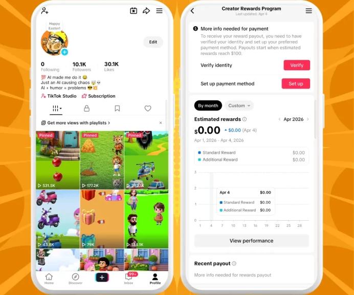 France Monetized Account Creator Rewards Program Active | 10k Real Followers & 30k Likes | Real Screenshots + Full Access + Acc in Good Standing