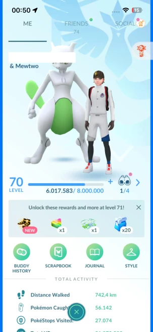 Level 70, 3 Legendary IV100, 260 Shiny, 226 Legendary, 233 IV 100, 16 Shiny Legendary, 16 Shadow Legendary