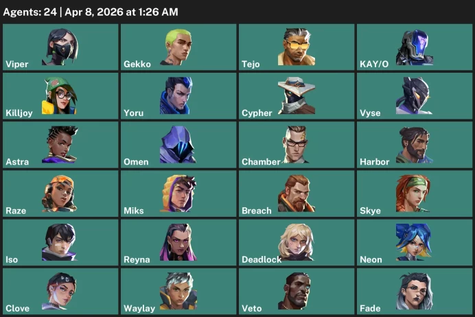 EU / 16 skins / Champions 2024 Phantom / EX.O Edge / EX.O Vandal / Aemondir Vandal / EX.O Sheriff / Reaver Phantom /