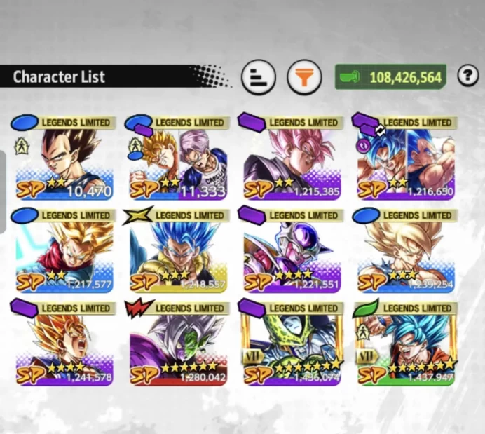 B57-IOS+Android-UL Vegito Blue+12 Legends Limited+15 Zenkai+Equipment+Good Team
