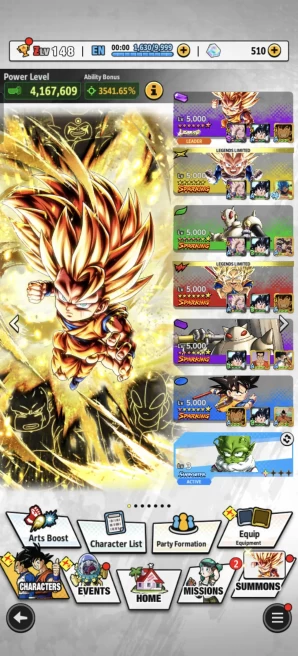 B59-IOS+Android-Full Team Daima+LR SS3 Goku Full Red Star+SS3 Vegeta Mini+Goku Mini Zenkai+Equipment