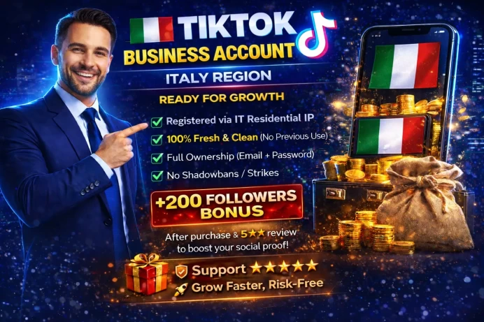 5# IT TikTok Business | Italy Region | Ready for Growth | Premium Italian Asset — Optimized for EU Algorithms & Brand Success.