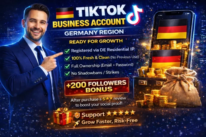 16# DE TikTok Business | Germany Region | Ready for Growth | Premium German Asset — Optimized for EU Algorithms & Brand Success.