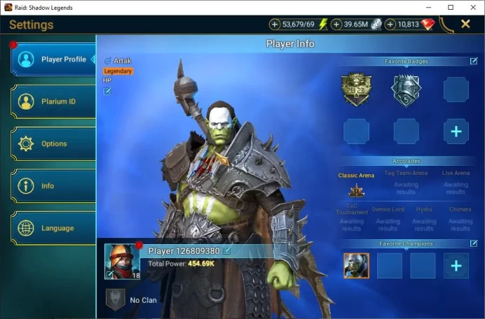Lv18 454K Power|18 Legend (Ninja,helycath,ankora,Fushan,maneater,Artax,Xenomorph,Ezio,Etc)|53K Energy+10K Gems|Plarium(RSL1398)