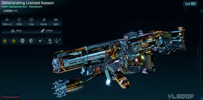 [PEARLESCENT] L60 KAOSON (+COLOR SPRAY) - 3,955K DPS - 100% ACCURACY - NO RELOAD - 19.3/s FIRE RATE - 929 MAG SIZE - INSANE!!!