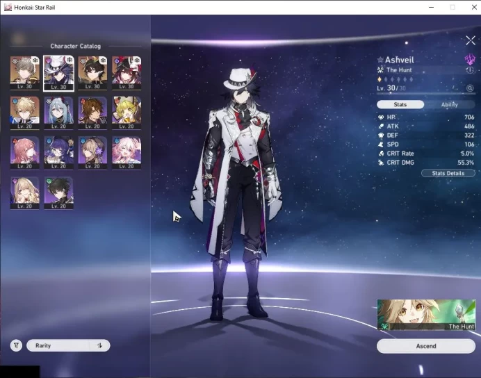 Asia|TL 17| Fresh Starter| 3 Limited | Ashveil, Sparkle, Dante |Mc Male|Jarilo-VI|Take Mail|CheckSS(HSR6298)