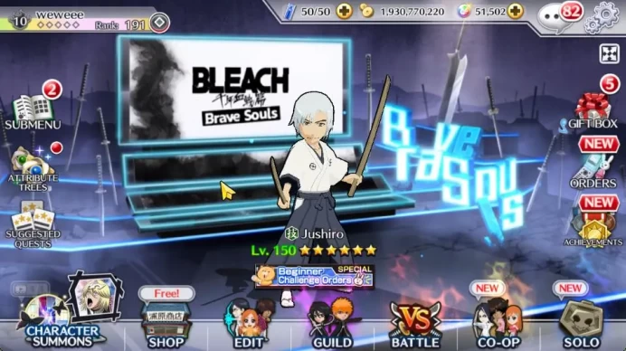 [GLOBAL]51K Orbs|Soul Reaper[Shunsui,Jushiro],Ichigo 10th Anniv,Renji TYBW25,Renewd[Byakuya,Aizen],Etc|5K AccTic|KlabID(BBS2510)