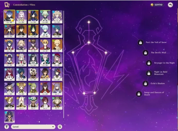 ASIA|AR 50|3Limited +1(*5Weapon)|Clorinde,Zhongli,Flins,MonaC1,TighnariC1,Keqing|1Skin|Reoni On|Mc Male|TakeMail|CheckSS(GI5654)