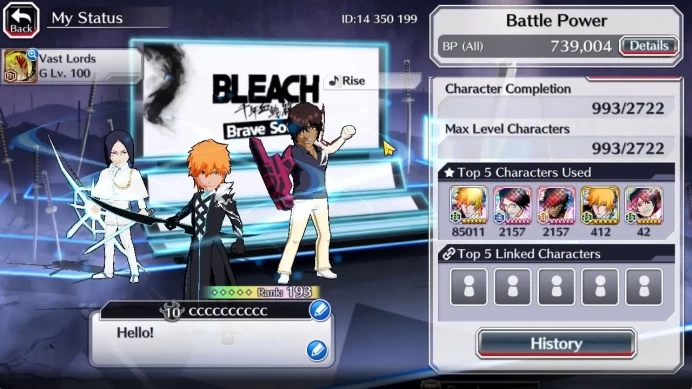 [GLOBAL]54K Orb|TYBW26[Meninas,Bambieta,Lilttoto],Aizen Renewd,Crescent Ichigo,Fierce Stark,Etc|5,6 AccTic|CE ON|KlabID(BBS2516)