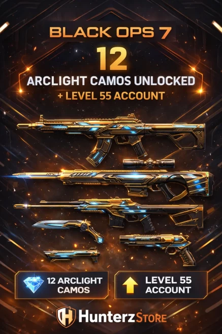 [ BLACK OPS 7 / WARZONE ] 12 ARCLIGHT CAMO HARD UNLOCKED (ARs+SMGs) | LEVEL 55 | ALL GUNS UNLOCKED | ALL PLATFORMS: XBOX/PSN/PC (Bo7 Not Bought)