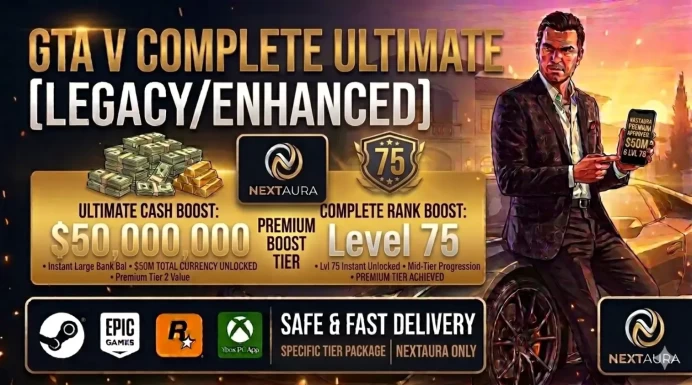 50M Cash + 75 Level Boost | Cash Boost [Legacy/Enhanced] | Pure Cash and Level [Not Full game Account] Money and Level Boost