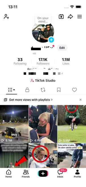 Full English Content/ USA Monetized 17K Real Followers+1.1M Real Likes Account/ Creator Rewards Program Activated/ Full Access